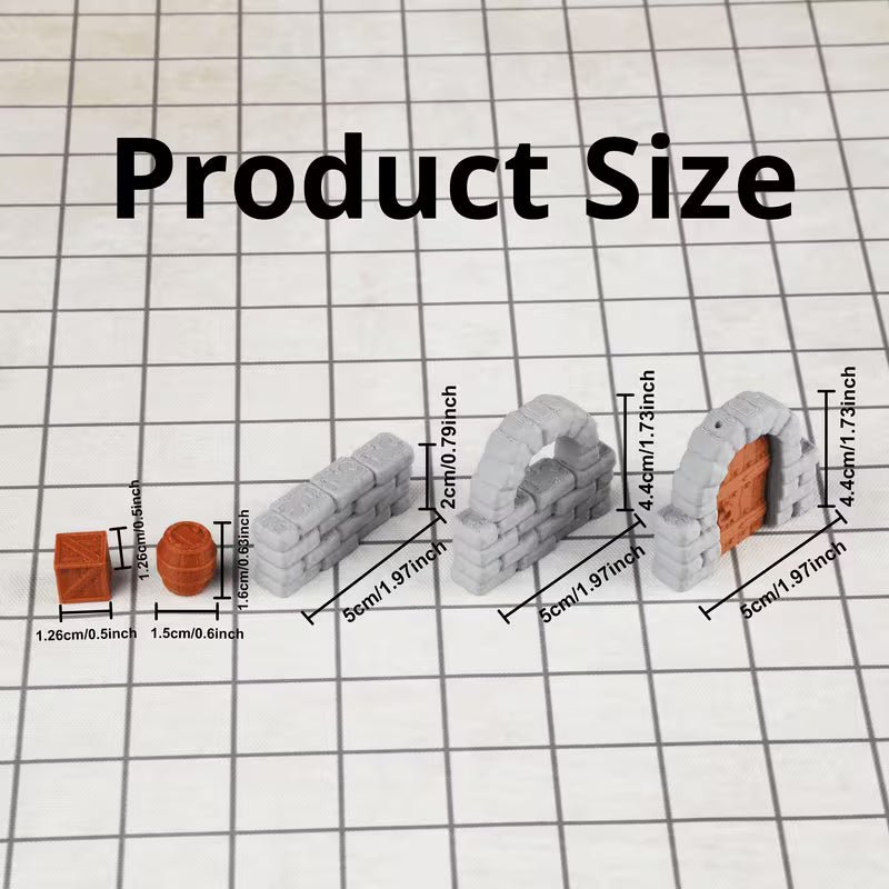 Dungeon Walls 28mm Miniature RPG Terrain Modular System RPG Terrain