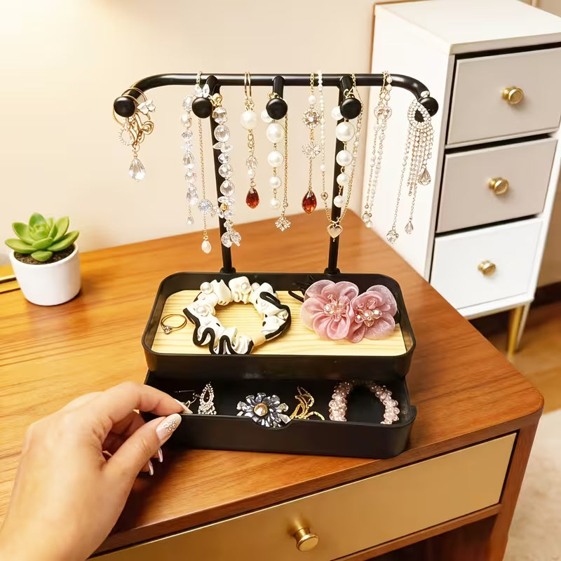 A Multi-Color Vanity Multifunctional Jewelry Stand, Jewelry Box, Necklace Rack Storage