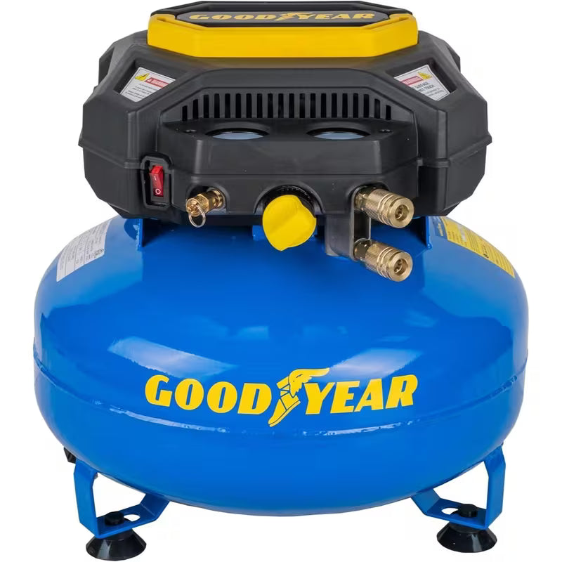 Goodyear 6 Gallon 150 PSI Oil Free Electric Pancake Air Compressor