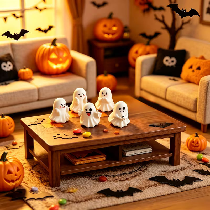 Halloween Figurine Set, Cute Mini Home Decor, Holiday Home Decoration Enhancement, Desk