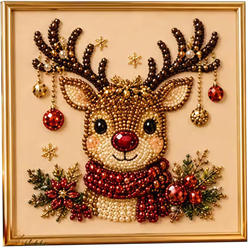 Christmas Colored Pearl Diamond Painting, Suitable for Adults And Beginners, Frameless 3D