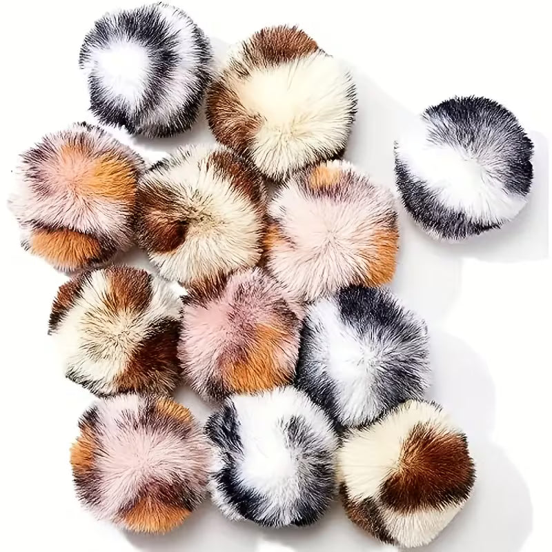 Plush Cat Toy Balls - Interactive Pet Toy Plush Balls Set, Random Color