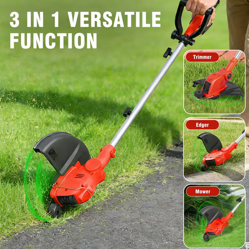 Lightweight 21V Cordless Electric Grass Trimmer, 11000 RPM Powerful Motor