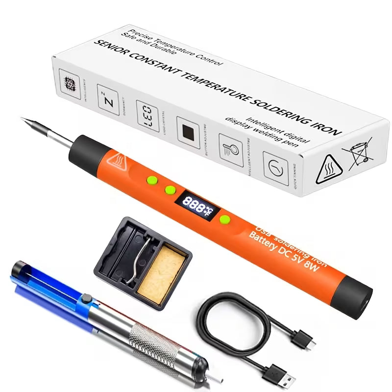 Portable Wireless Digital Display Electric Soldering Iron Set Welding Kit Soldering Iron Set