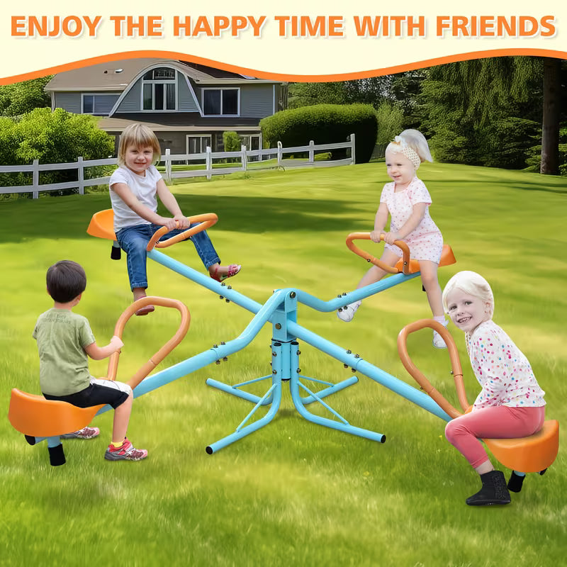 2-Seat/4-Seat 360-Degree Rotating Seesaw