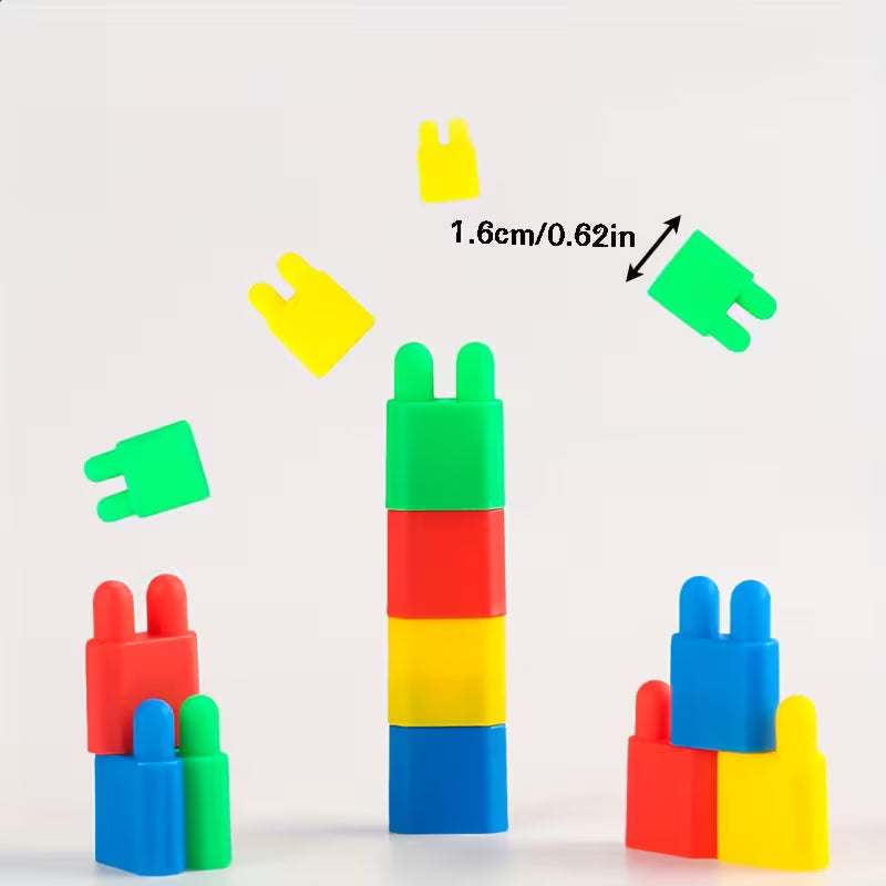 Set Plastic Toy Rocket Small Building Block Particle Assembly Toy, Plastic