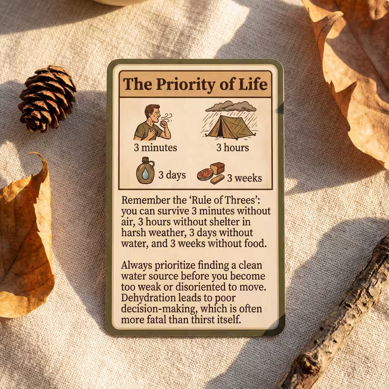 Wilderness Survival Skills Card Set, Essential Outdoor Skill Resource