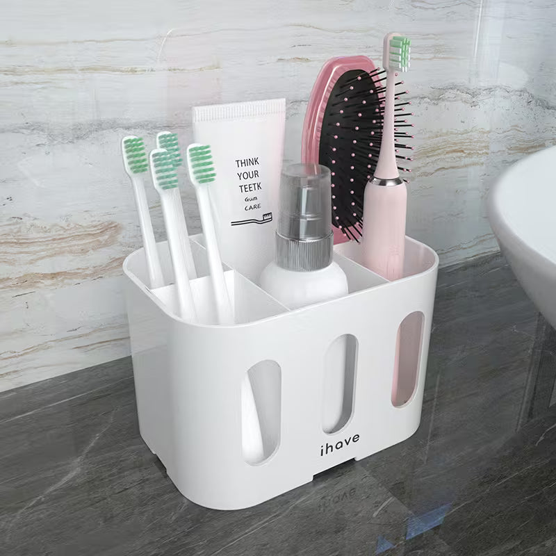 Bathroom Toothbrush Holder, Bathroom Organizer Desktop, Electric Toothbrush Holder with 5