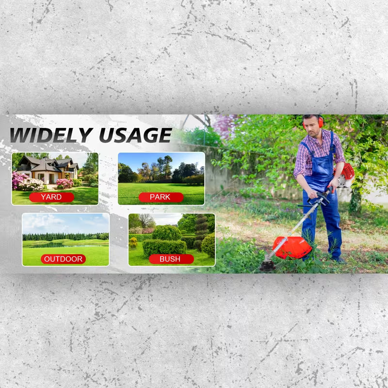 52cc 5-in-1/3-in-1/4-in-1 Gasoline Brush Cutter/Weeder/Trimmer/High Branch Saw, 52cc 2-stroke