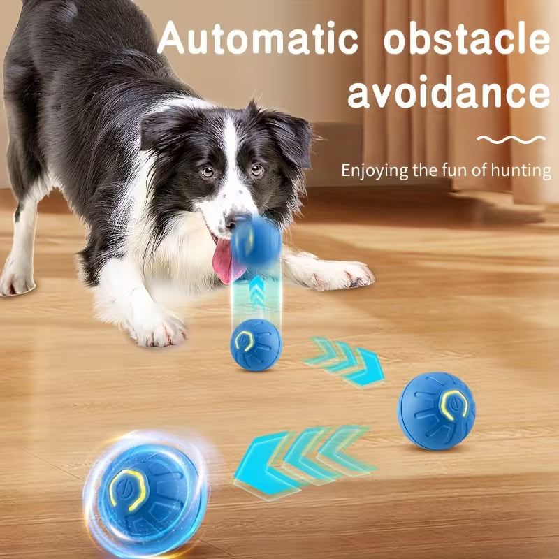 Interactive electric jump ball dog toy - durable