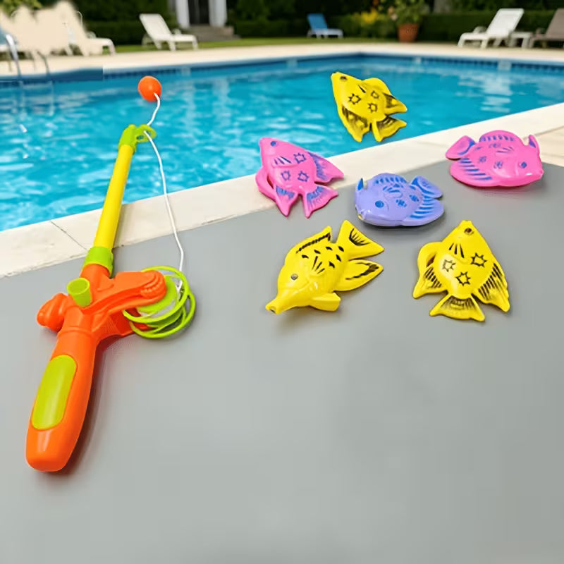 Shark Fishing Set: 6-Piece Fish and 1PC Rod