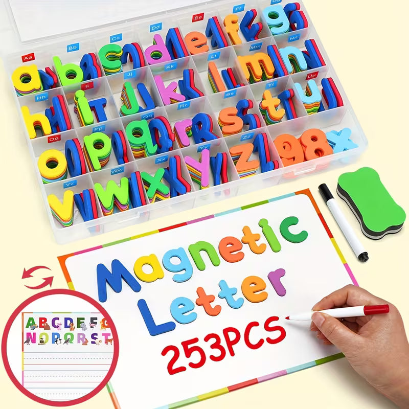 253-Piece Education Enlightenment Magnetic Stickers/alphanumeric
