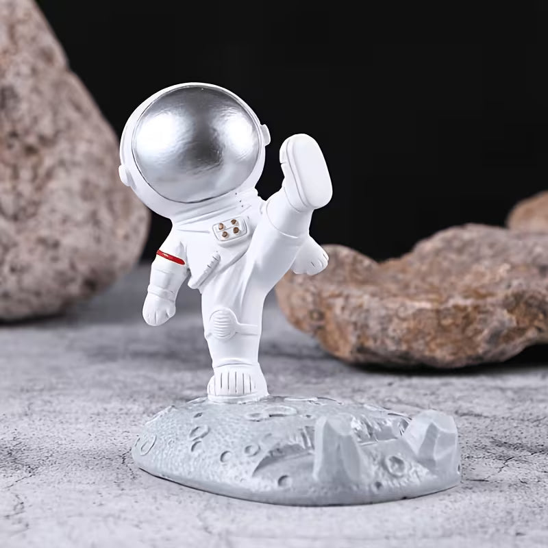 Astronaut Phone Stand, Plastic Spaceman Figurine, Creative Gift, Desktop Decoration Craft