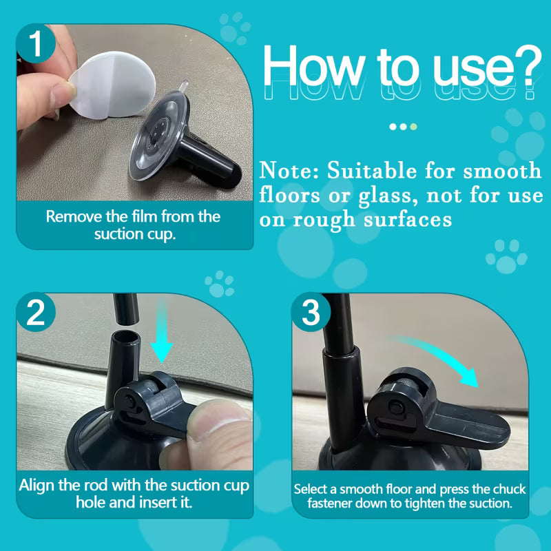 1pc Strong Suction Cup Cat Teaser Wand Set