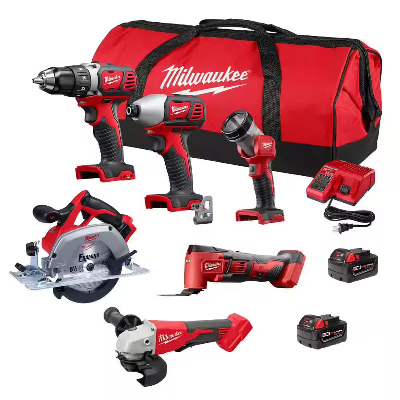 MILWAUKEE M18 FUEL 6-Tool Combo Kit with (2) Lithium-Ion 4.0Ah Batteries