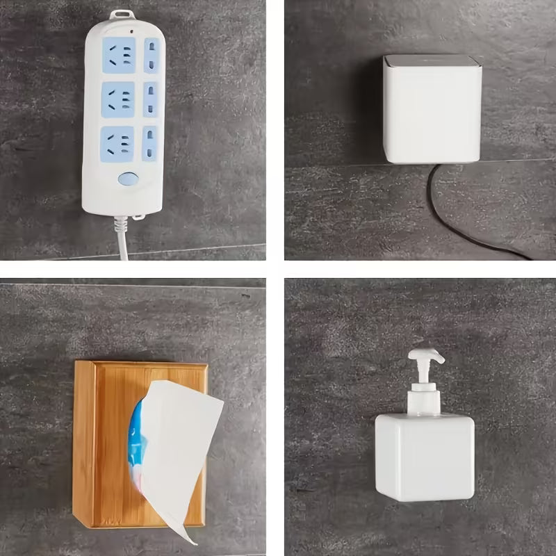 No Drill Adhesive Wall Hooks - Waterproof Strong Adhesive Suitable for Router, Picture Frames