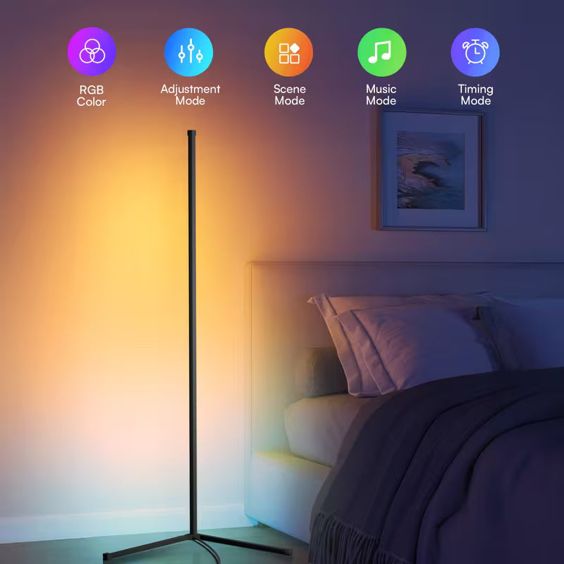 LED Corner Floor Lamp - 16 Million DIY