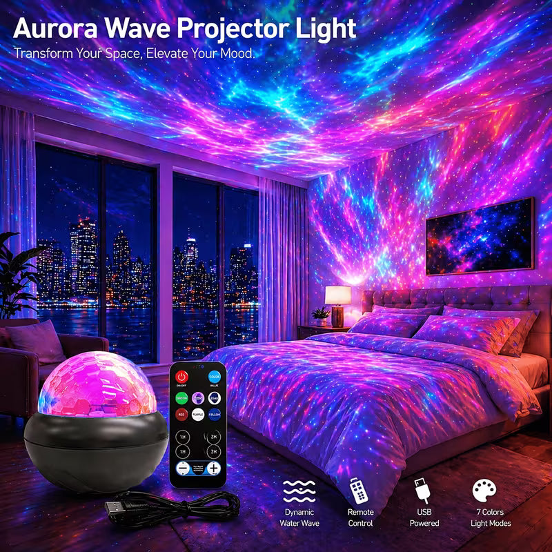New RGB Water Ripple Projection Light, Wave Lighting