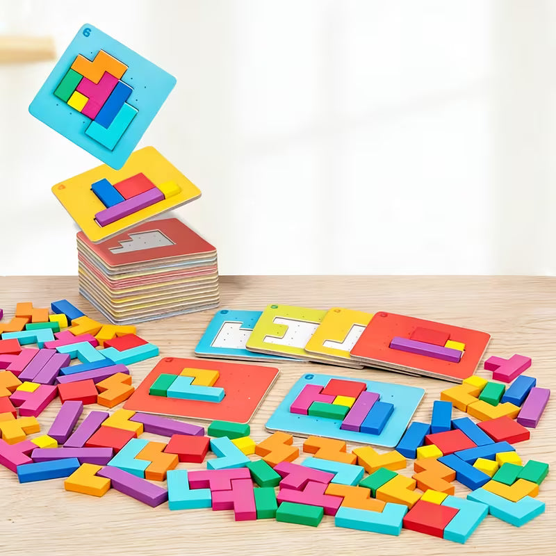 Parent-child-player Focus Battle Wooden Puzzle Geometric Shape Blocks