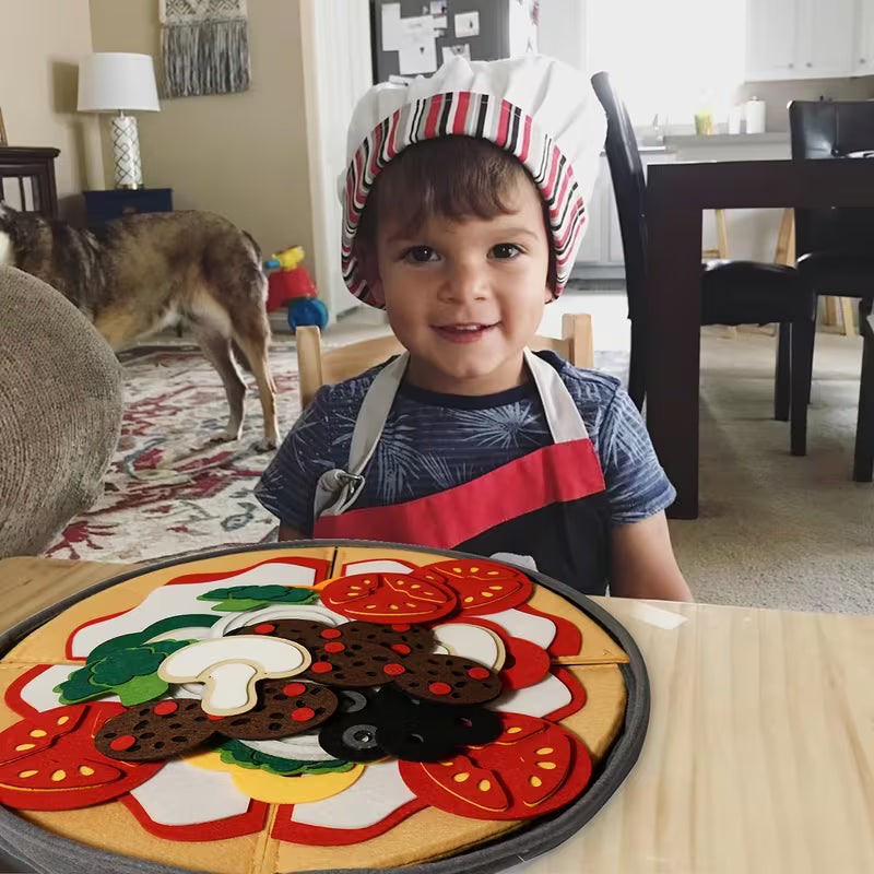 41-Piece Children's Pizza Toy Set Felt