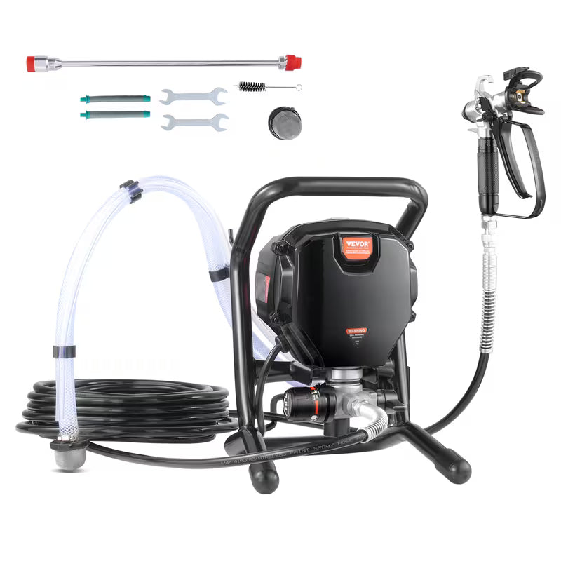 VEVOR Stand Airless Paint Sprayer, 3000PSI 750W Efficient Electric Airless Sprayer