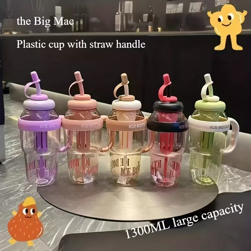 3pcs Set - Cup Lid + Cup Body + Filter, 40.58Oz Leak-Proof Portable Sports Water Bottle