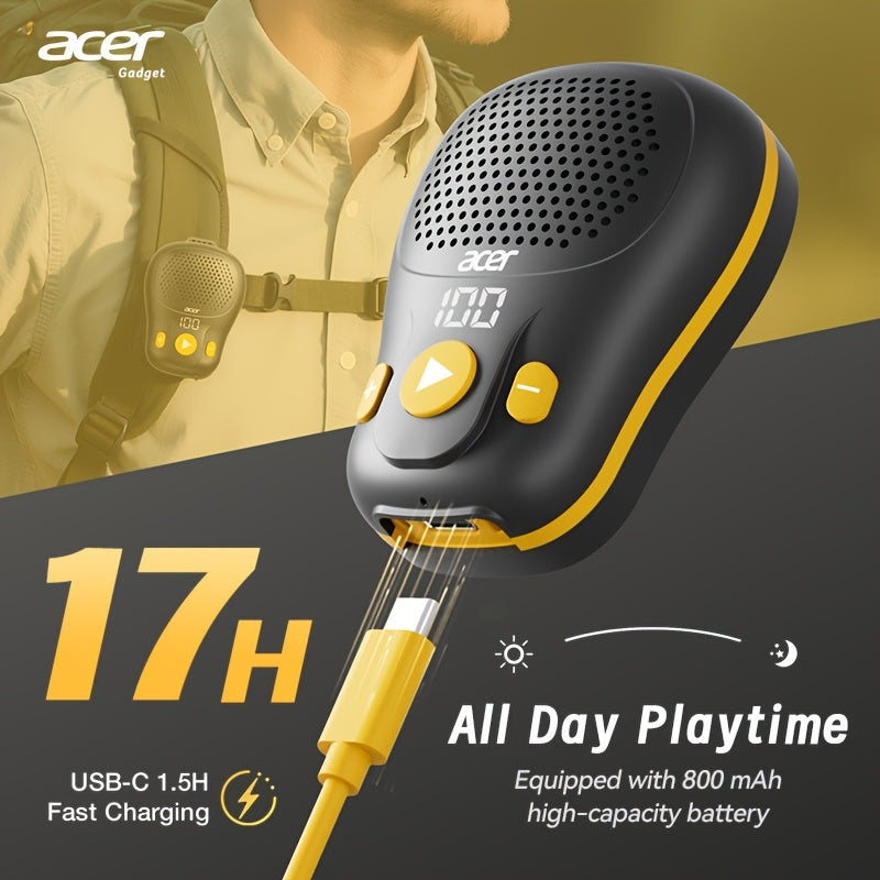 Acer Portable Wireless Speaker - USB Charging, 10+ Hours