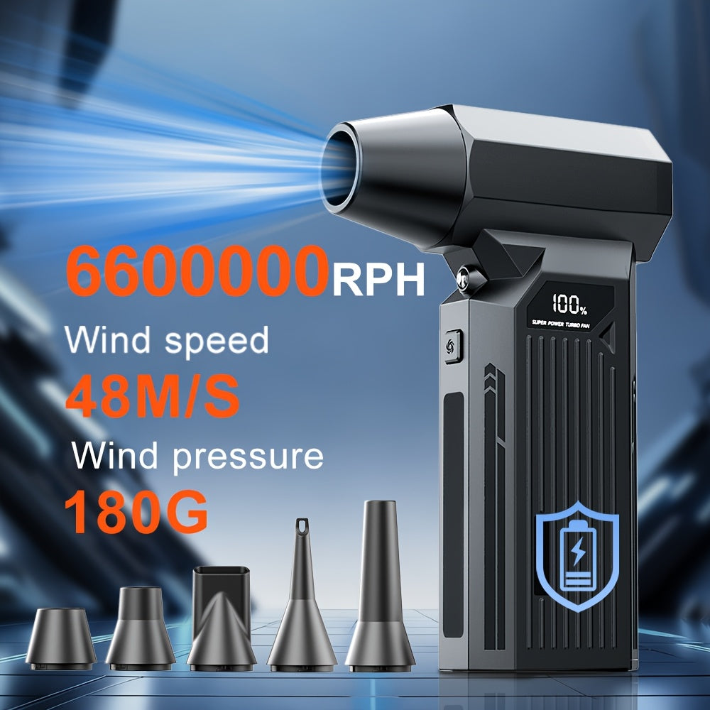 Compressed Air Duster Rechargeable Battery Turbo Fan 4 Adjustable Speeds