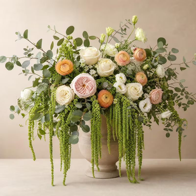Set - Artificial Amaranth Flowers - Elegant Green, Green