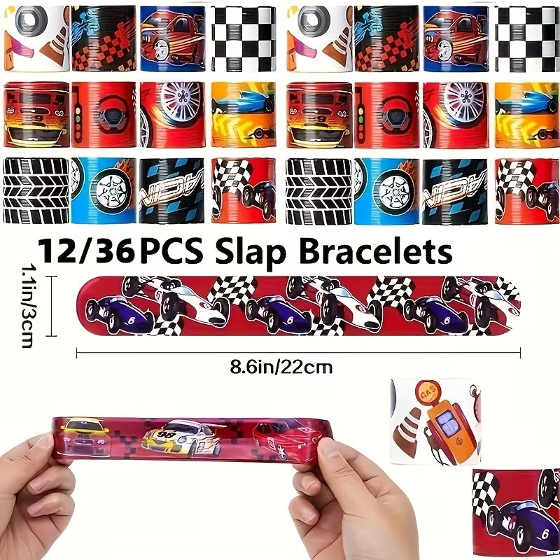 12/36-Piece Race Car Party Decorations Favors Racing Bracelet Racing