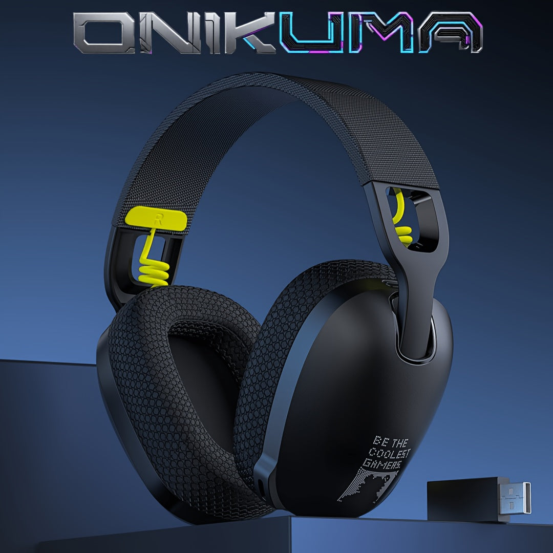 ONIKUMA Wireless Gaming Headset 7.1 Surround Sound, Noise Canceling Headset, Black