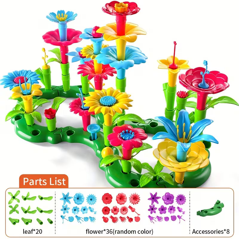 HOME 91-Piece/64-Piece Flower Arrangement Assembling Building Blocks