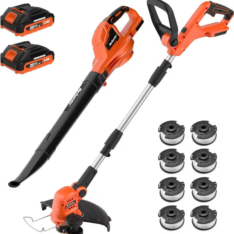 20V Cordless Weed Wacker/Edger and Leaf Blower Combo 12'' Lawn Mower And Leaf Blower Combination