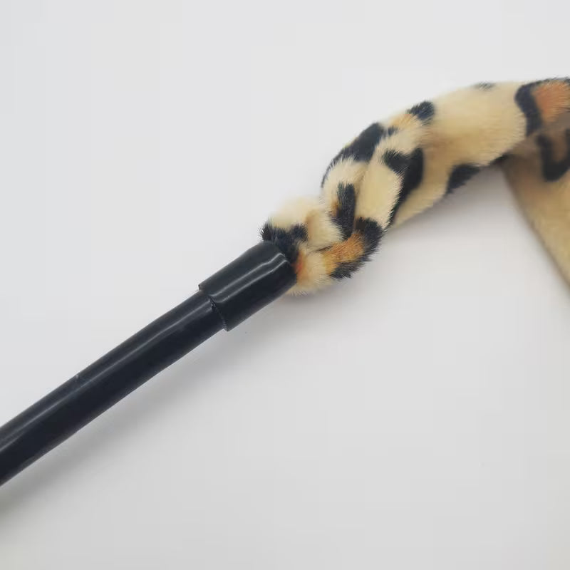 Leopard Print Cat Teaser Wand Polyester