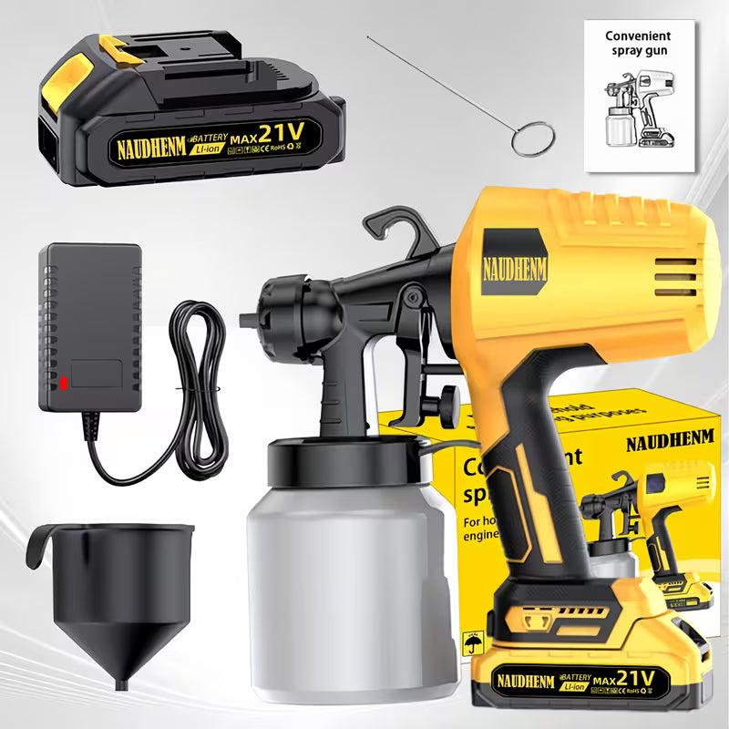 Paint Sprayer 30000RPM High Speed for 20V Battery 47.34oz High Capacity Container Spray Paint Gun
