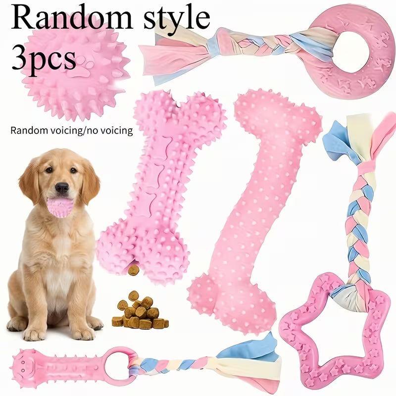 Dog Teeth Cleaning Chewing Toys - Random Style Set