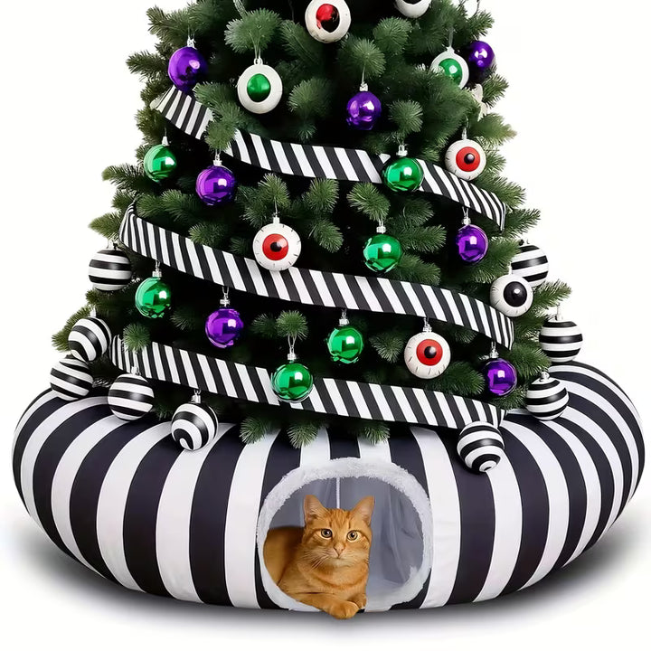 Cat Tunnel Bed 33.9 X 14.2 X 9.4-inch Under Halloween Tree Sandworm