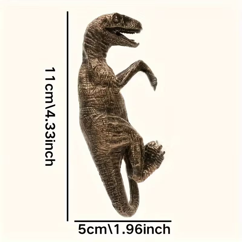 Dinosaur Sculpture Planter Decoration, Rustic Resin Hanging Set, Resin