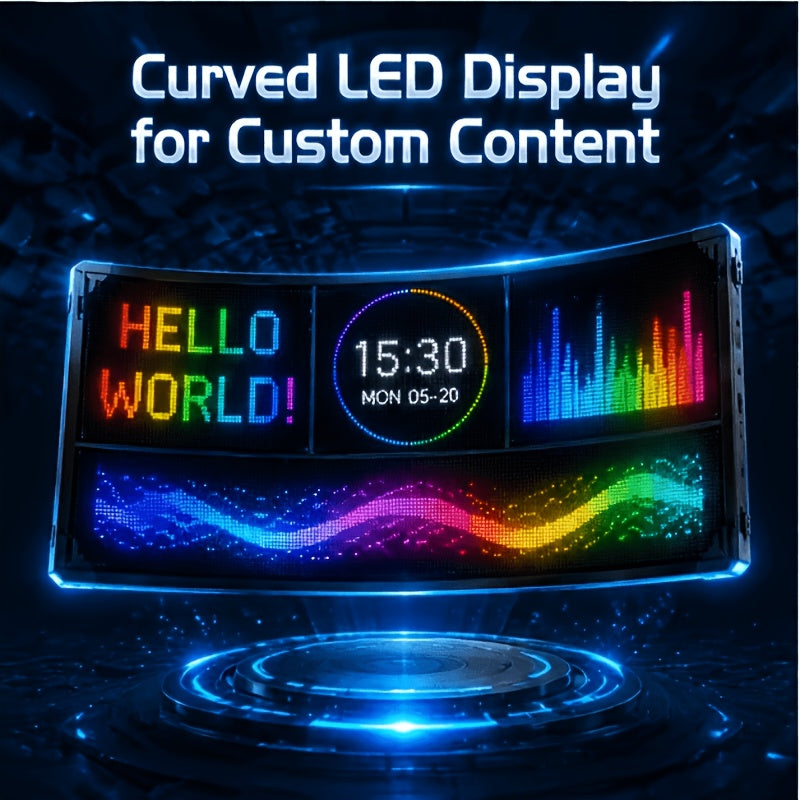 Curved Programmable Full Color LED Matrix Panel, USB Plug