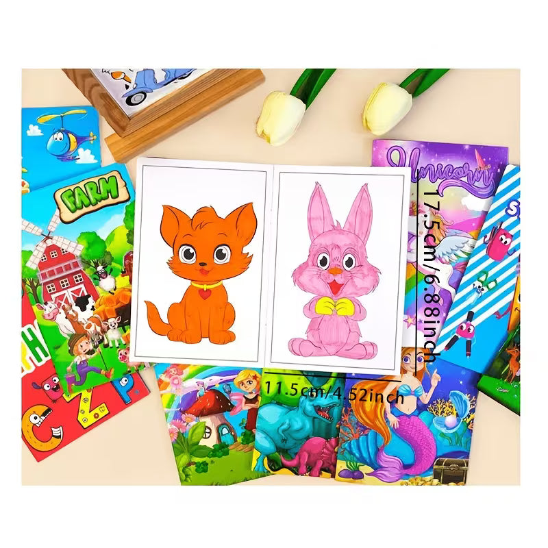20-Pack Multi-subject Coloring Book Random Color Style