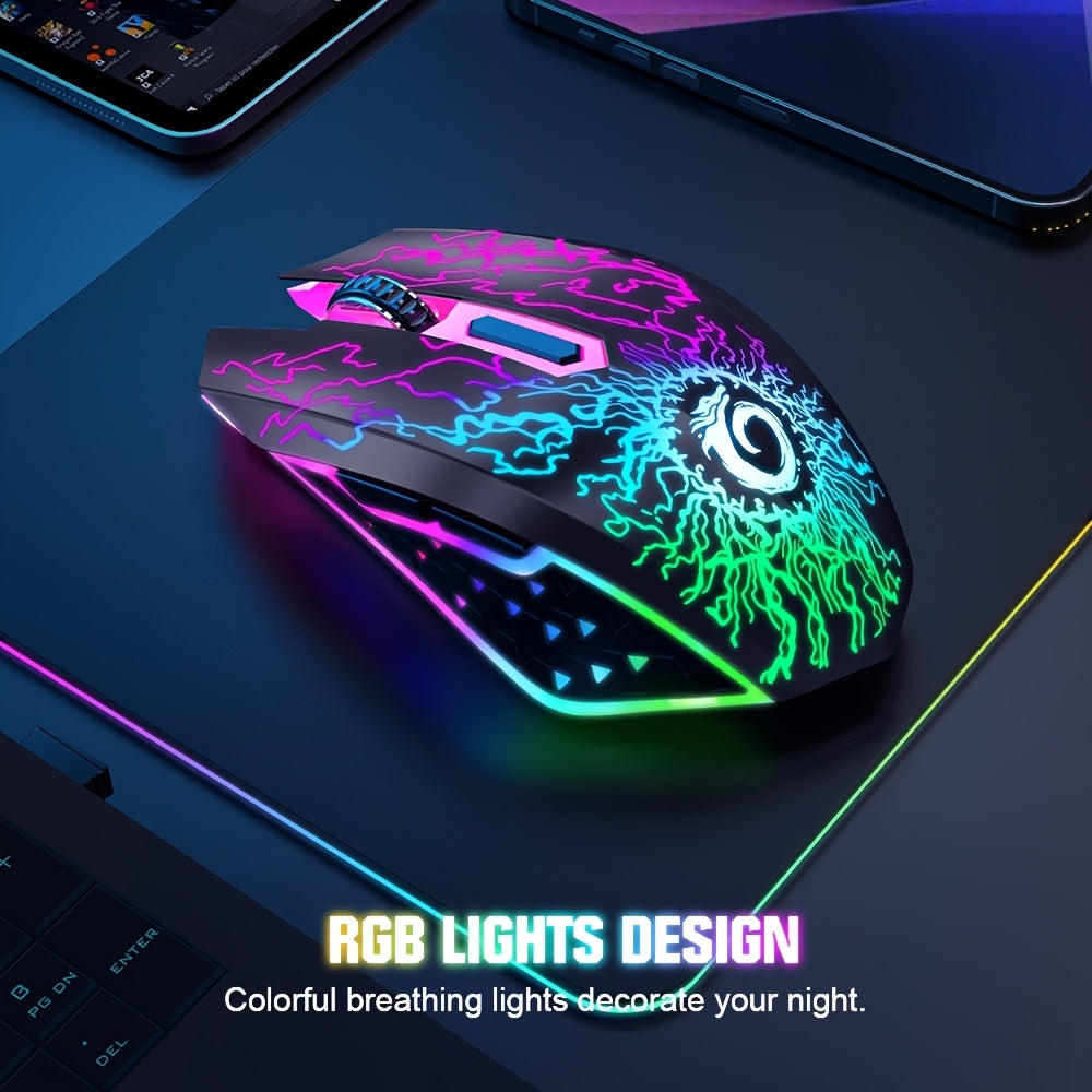 Wireless Gaming Mouse, Rechargeable Computer Mouse Mice