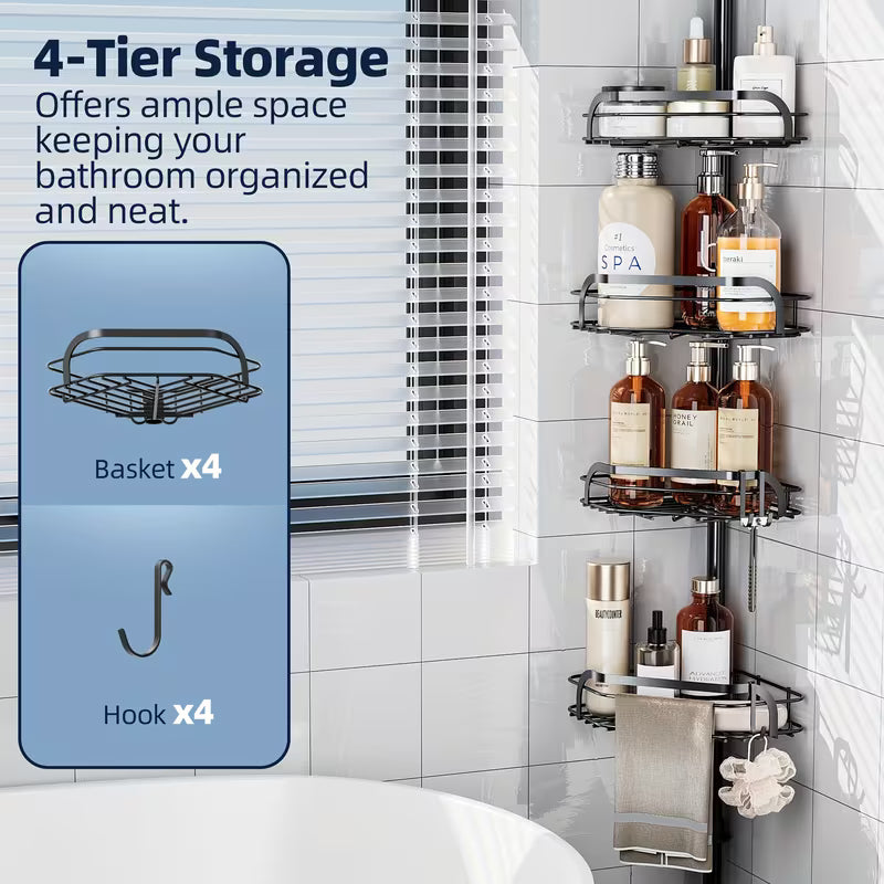 Corner Shower Caddy Tension Pole, Shower Caddies