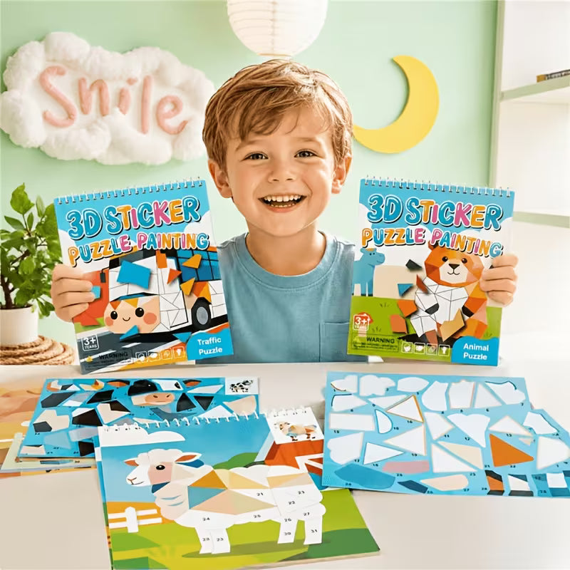 2-In-1 3D Stereo Geometric Sticker Puzzle