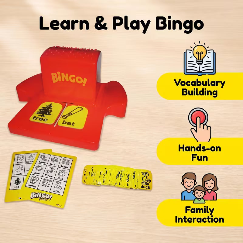 Jiajchuf Bingo Game Sight Words Matching Board Game for Kids