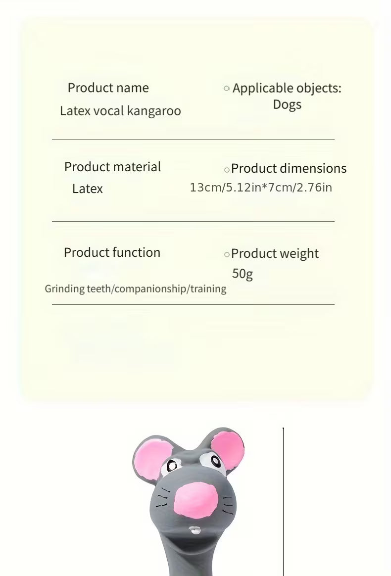 Pet Gray Mouse Chew Toy, Gray