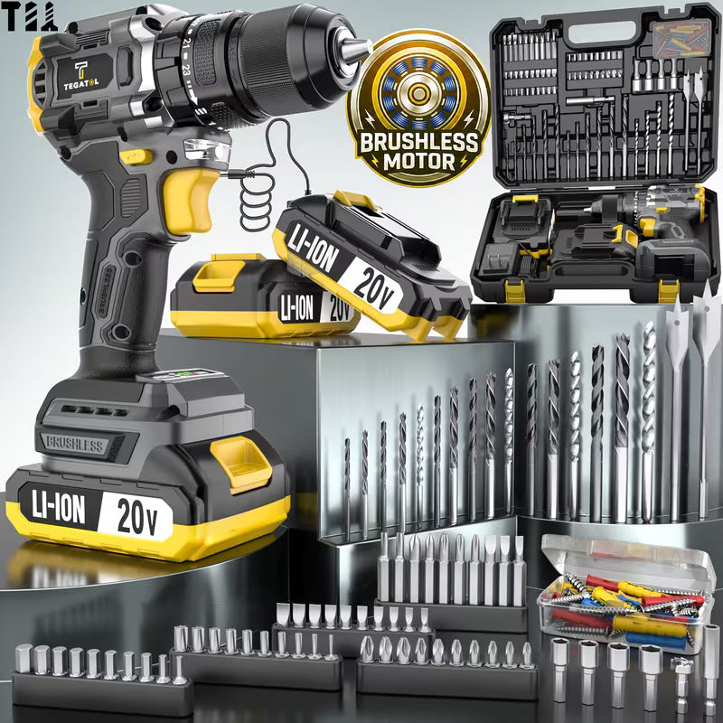 20V Multifunctional Cordless Brushless Drilling Machine Set