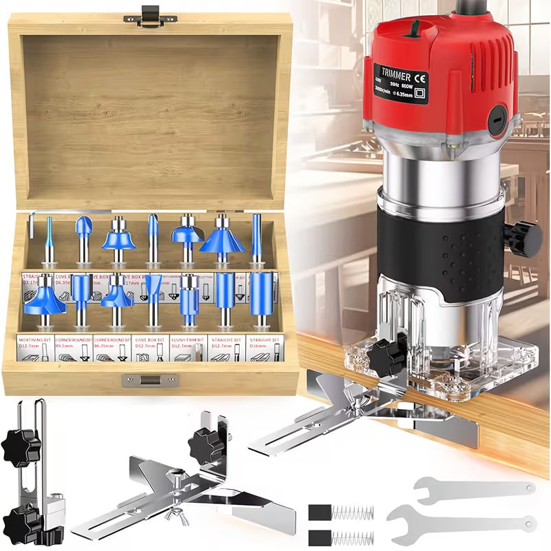 Woodworking Power Router Tool, 800W Compact Router Tool for Woodworking