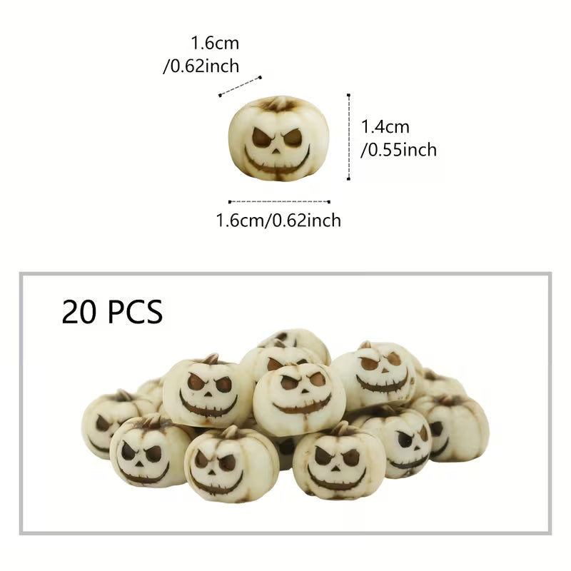 20pcs of Halloween Mini Pumpkins, Gothic Pumpkin Heads, Outdoor Garden Decoration Small Pumpkins