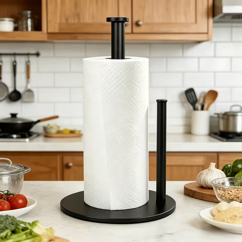 2026 Kitchen Paper Towel Holder with Reinforced Base - Space-Saving Countertop Storage Unit