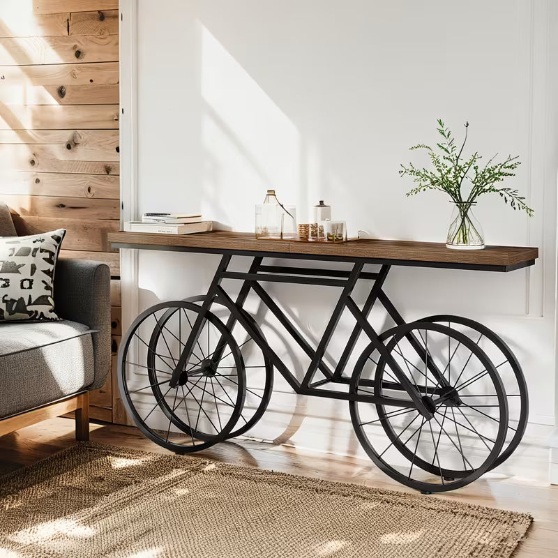 70.86'' Narrow Long Console Table - Modern Contemporary -Shaped Sofa Table with Engineered Wood &